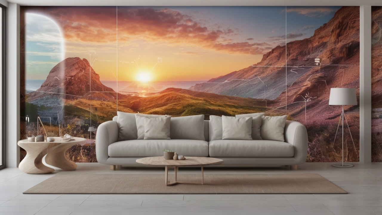 Smart Wallpaper with Embedded Displays