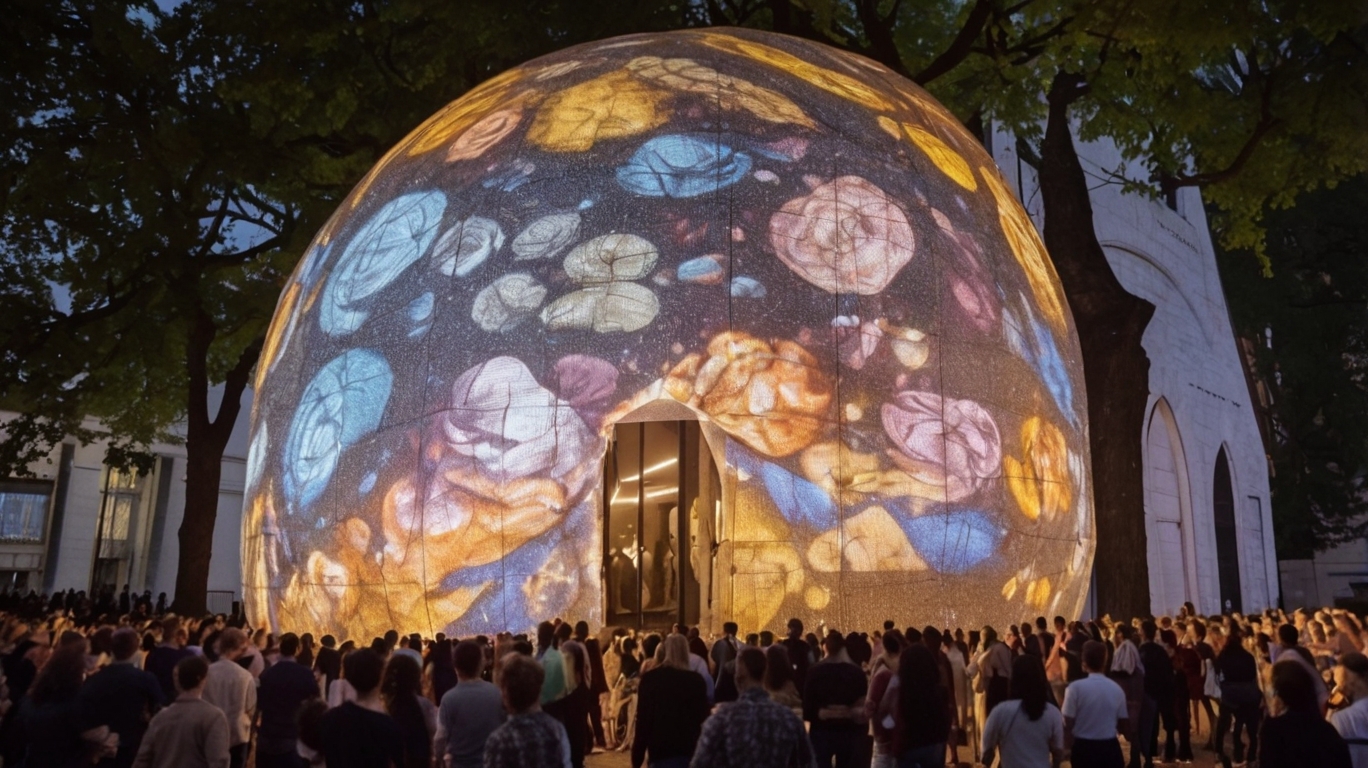 Projection Mapping for Creative Events in Public Spaces