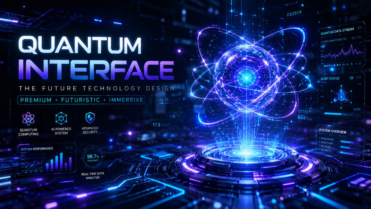 Quantum Interface: A Future Technology Design with Premium Futuristic Effects