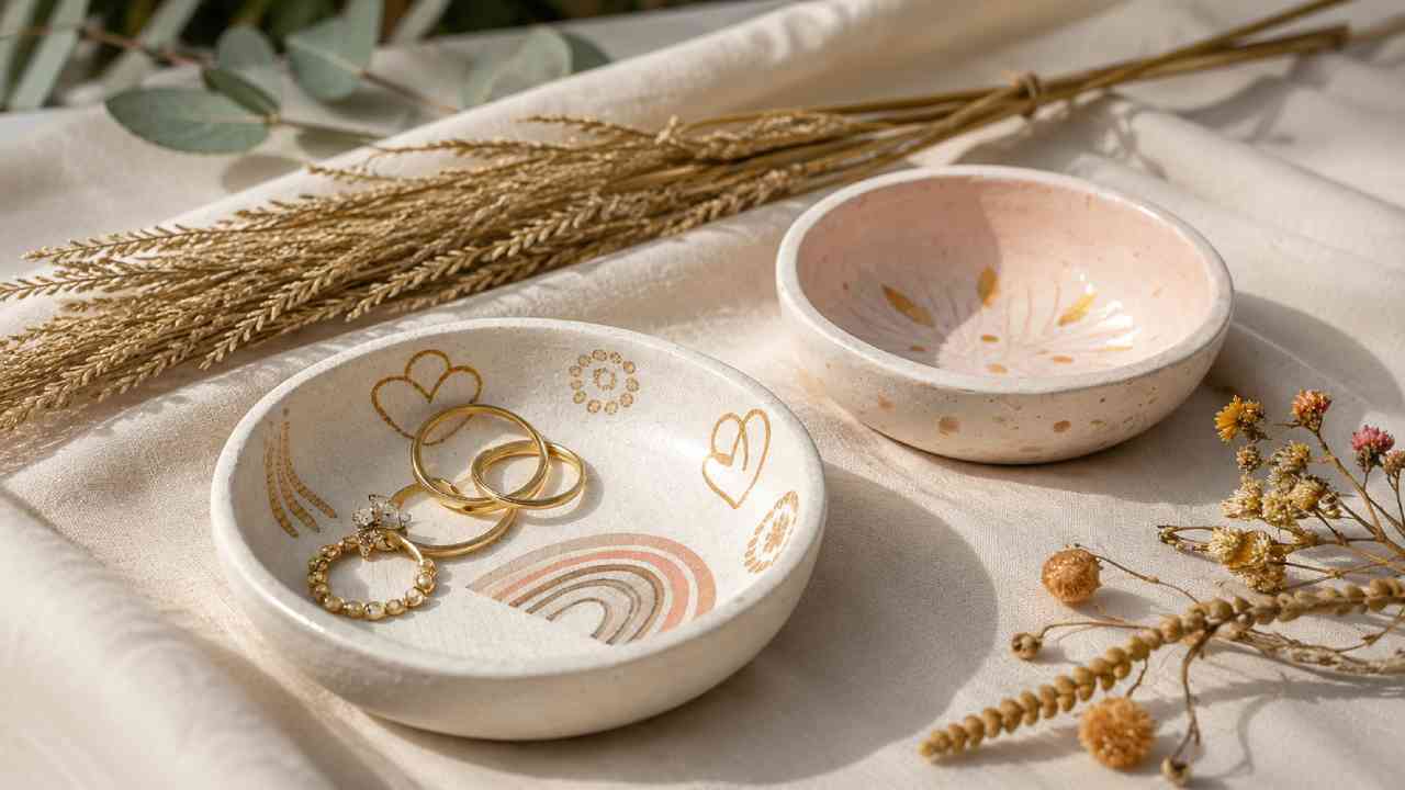 Air-Dry Clay Trinket Dishes Are the DIY Your Vanity Needs