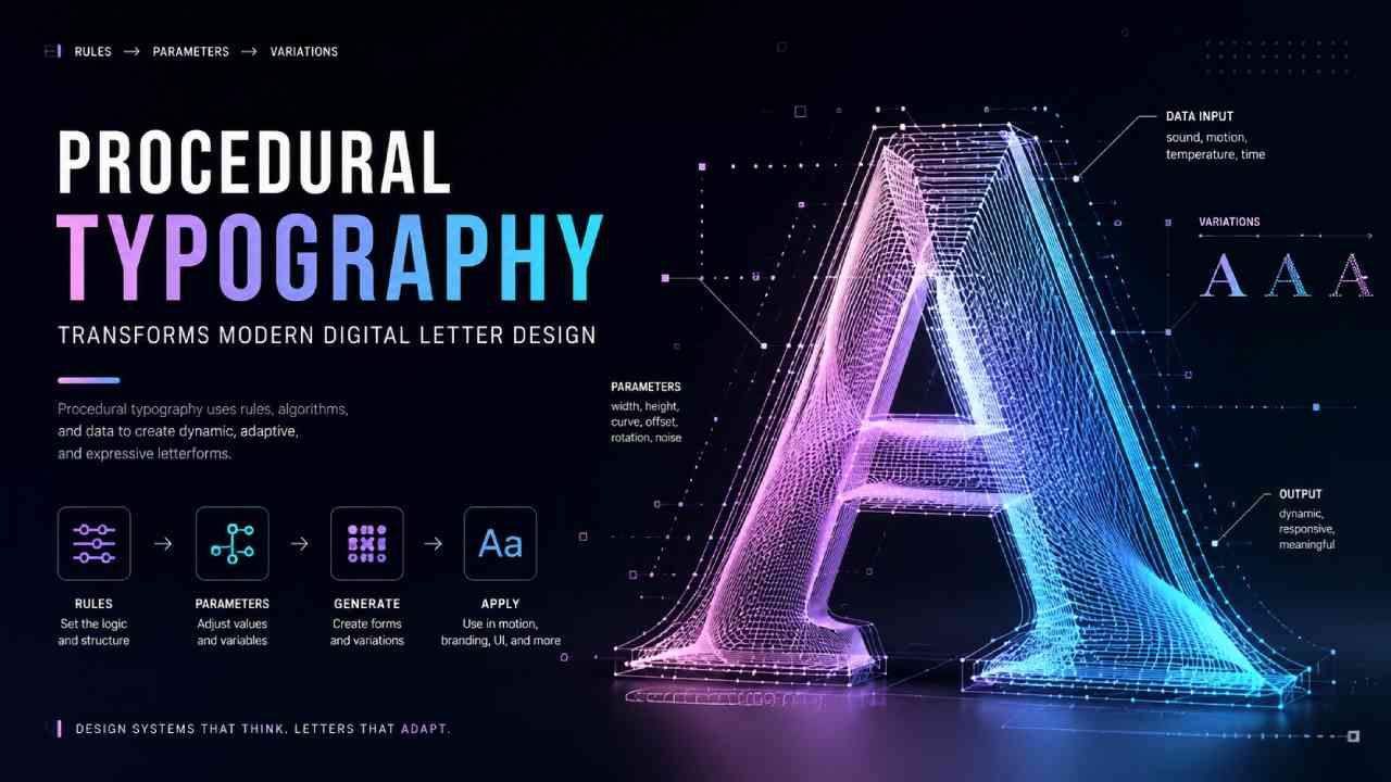 Procedural Typography Transforms Modern Digital Letter Design